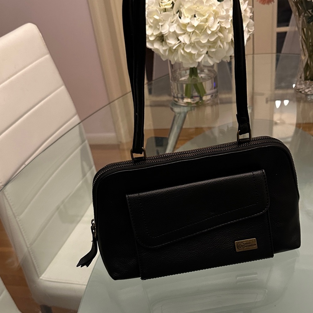 White Mountain Black Leather Wristlet Clutch - Picture 12 of 13